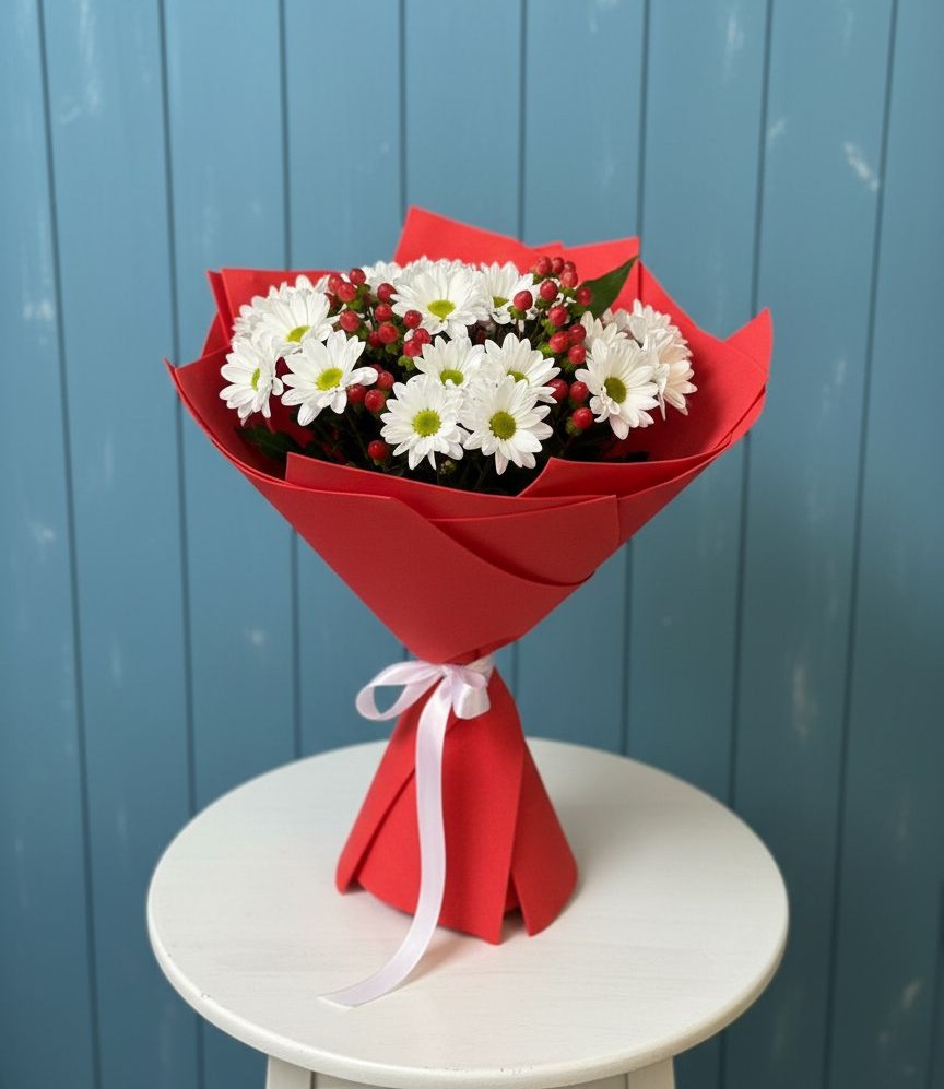 Букет цветов из: Хризантемы в Верхнеяркеево