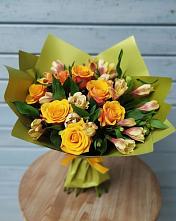 Букет цветов из:  Альстромерии и Розы в Верхнеяркеево