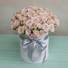 Цветочная композиция из Розы в шляпной коробке #REPLACE_PRED# Верхнеяркеево