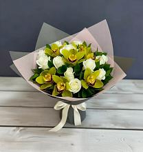 Букет цветов из:  Орхидеи и Розы в Верхнеяркеево