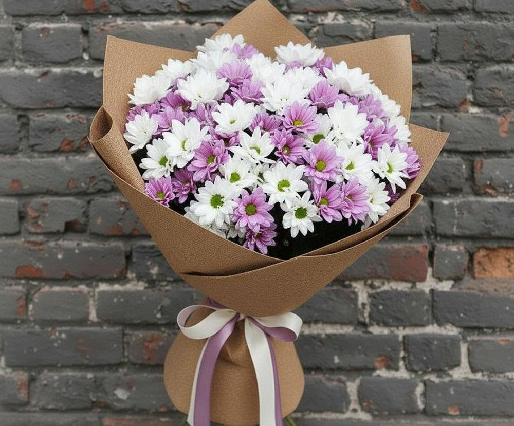 Букет цветов из: Хризантемы в Верхнеяркеево