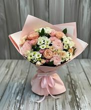 Букет цветов из:  Гвоздики, Розы и Хризантемы в Верхнеяркеево