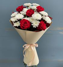 Букет цветов из:  Розы и Хризантемы в Верхнеяркеево