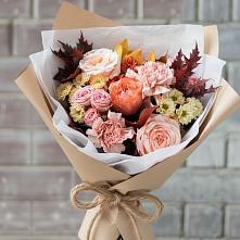 Букет цветов из:  Гвоздики, Хризантемы и Розы в Верхнеяркеево