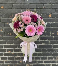 Букет цветов из:  Герберы и Хризантемы в Верхнеяркеево