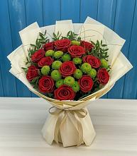 Букет цветов из:  Розы и Хризантемы в Верхнеяркеево