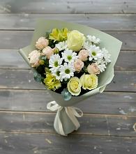 Букет цветов из:  Альстромерии, Розы и Хризантемы в Верхнеяркеево