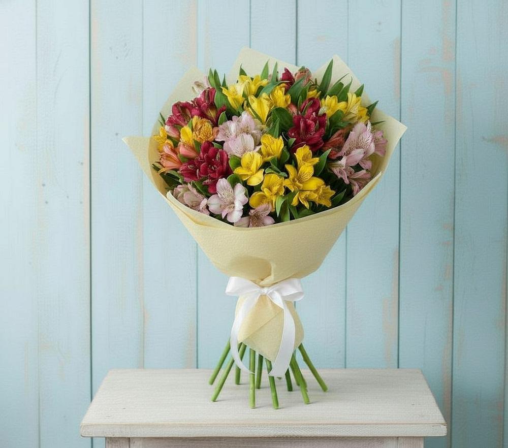 Букет цветов из: Альстромерии в Верхнеяркеево