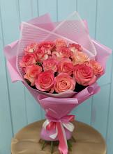 Букет 15 Розовых роз Равель в Верхнеяркеево