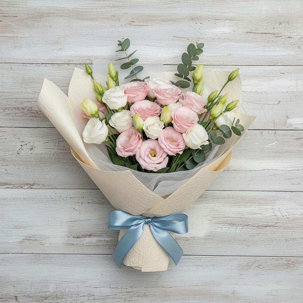 Букет цветов из: Лизиантусы в Верхнеяркеево